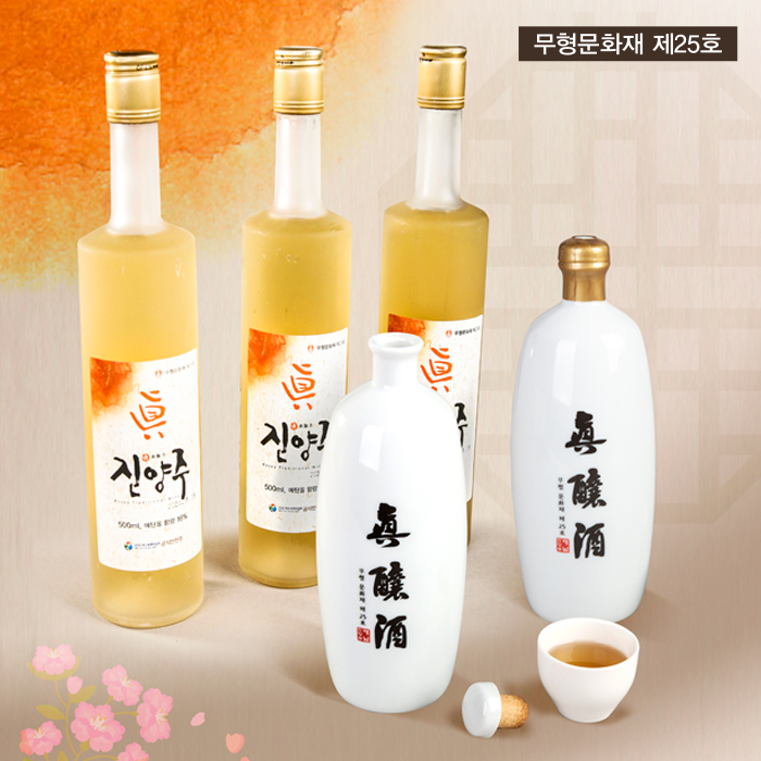 진양주 500ml*3입(유리병) 16도